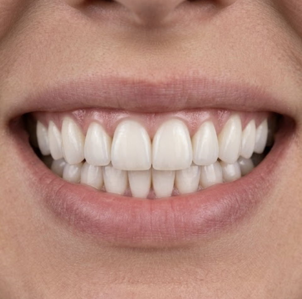 After smile design — perfect symmetrical smile