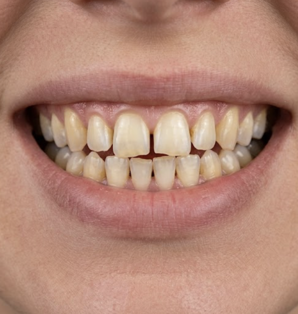 Before smile design treatment